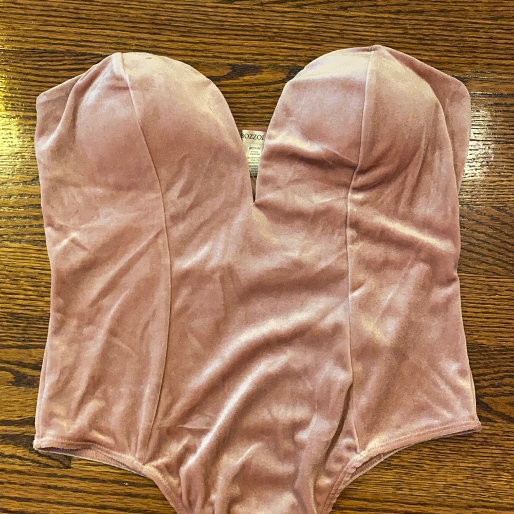 Velvet pink bodysuit